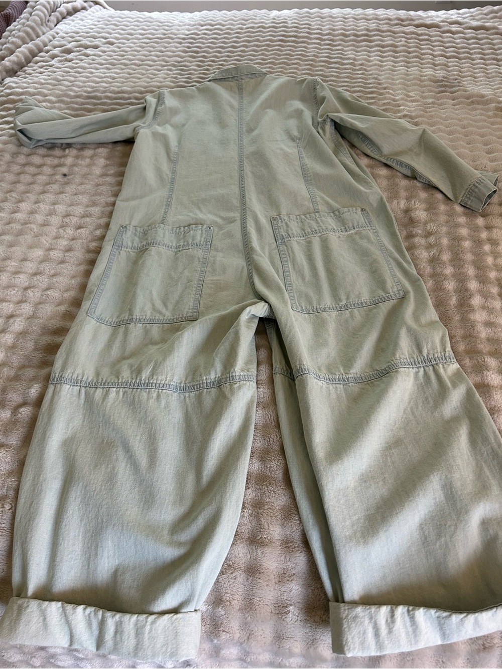 We The Free Light Blue Denim Overalls Jumpsuit - Picture 8 of 8